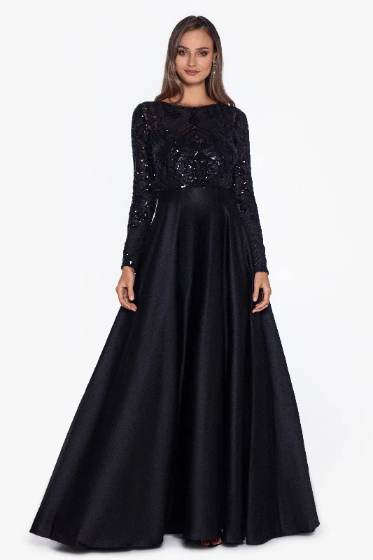 Wedding Guest Dresses for Beach Vacations-"Angela" Long Sequin Aline Ballgown Dress Wedding Guest Dresses for Beach Vacations-"Angela" Long Sequin Aline Ballgown Dress