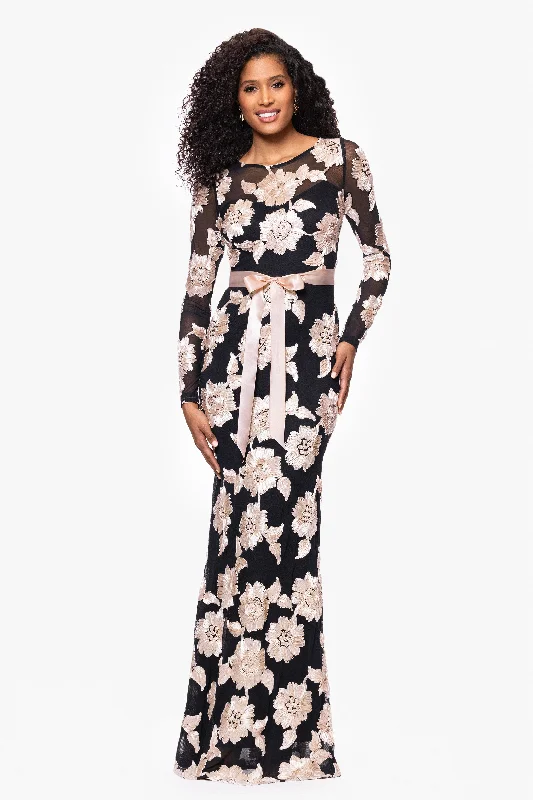 How to choose an evening dress for a formal dinner-"Juliana" Soutache Mesh Long Sleeve Floor Length Dress How to choose an evening dress for a formal dinner-"Juliana" Soutache Mesh Long Sleeve Floor Length Dress