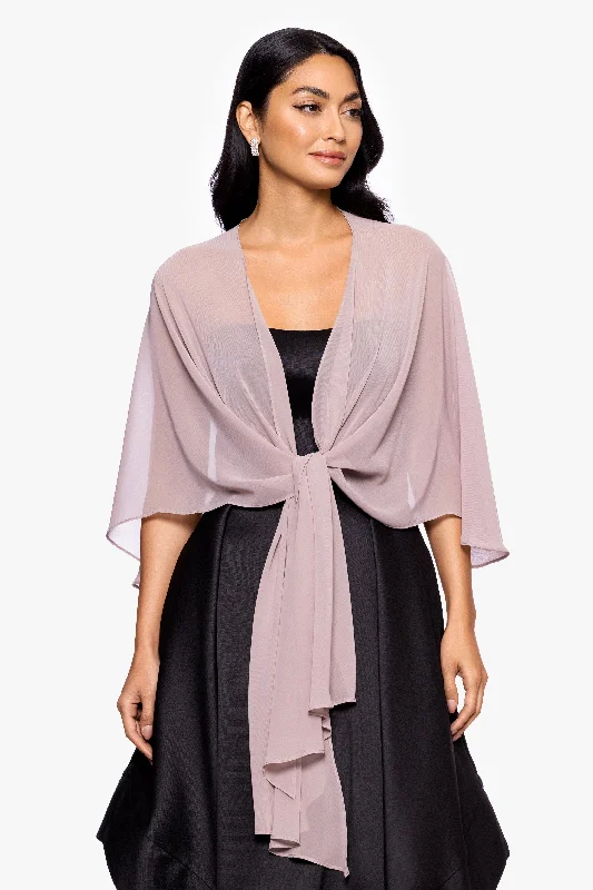 Wedding Guest Dresses with Cardigan-"Bernadette" Chiffon Shawl Wrap