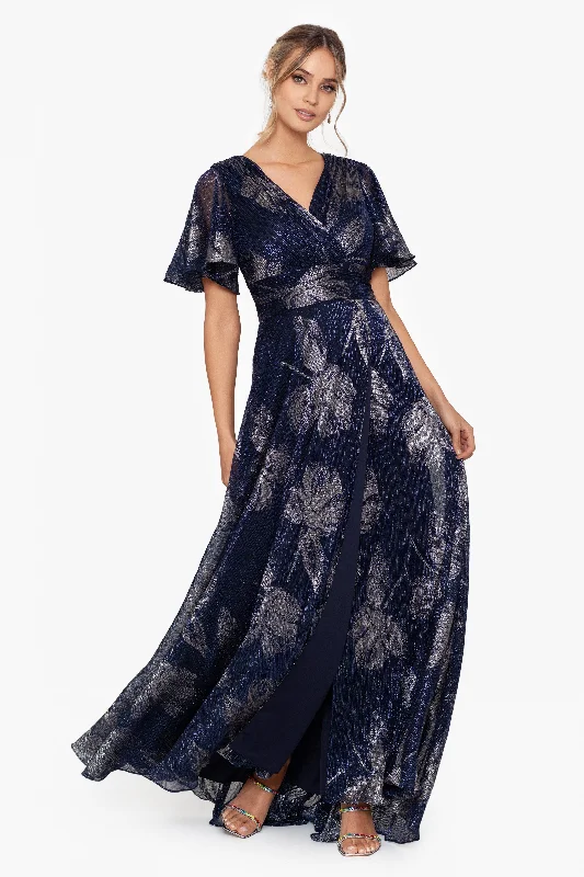 Day dresses for a light and airy summer look-Petite "Chloe" Long Short Sleeve Print Dress Day dresses for a light and airy summer look-Petite "Chloe" Long Short Sleeve Print Dress
