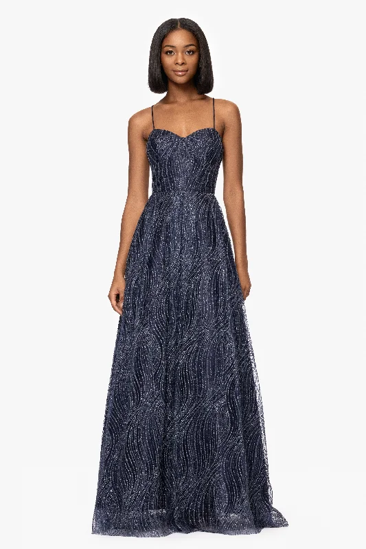 Graduation Dresses with Belt-Blondie Nites "Samantha" Puff Glitter Spaghetti Strap Floor Length Dress Graduation Dresses with Belt-Blondie Nites "Samantha" Puff Glitter Spaghetti Strap Floor Length Dress