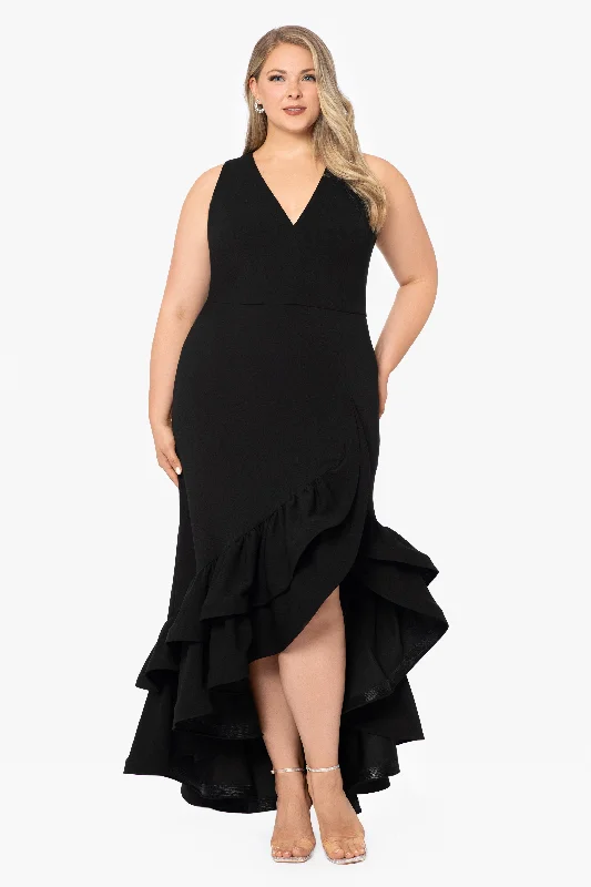 Can you alter red carpet dresses after purchase? -Plus "Mae" V-Neck Scuba Crepe Dress Can you alter red carpet dresses after purchase? -Plus "Mae" V-Neck Scuba Crepe Dress
