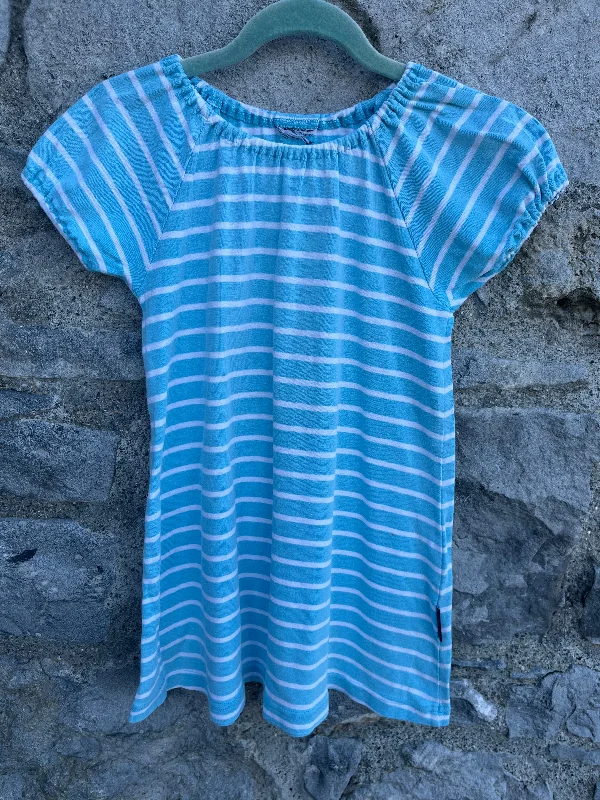 Blue stripy dress    4-5y (104-110cm)