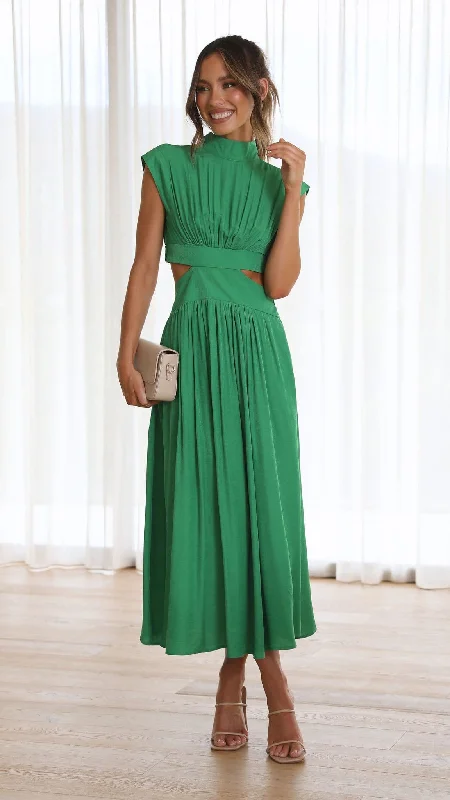 Cindie Midi Dress - Green