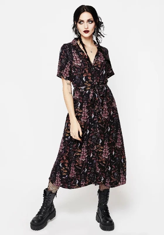 Foxglove Midi Shirt Dress