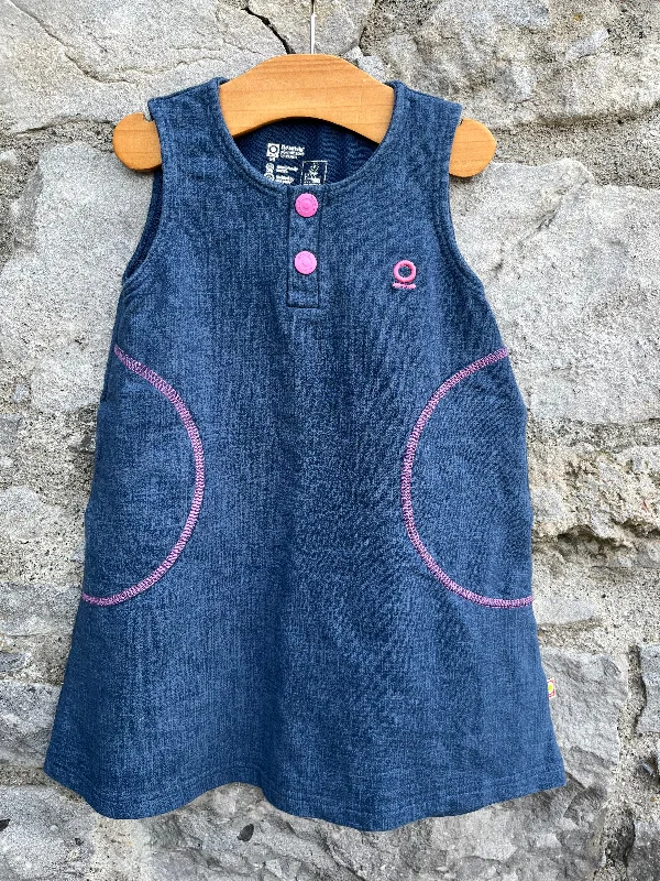 Navy pinafore   3y (98cm)