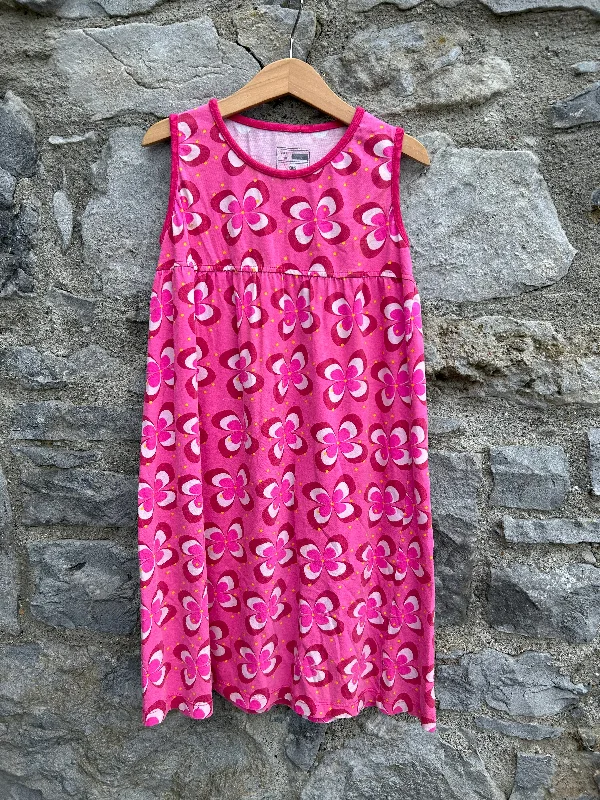 Pink floral dress  7-8y (122-128cm)