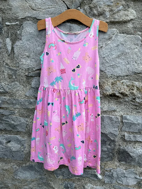 Pink summer dress  7y (122cm)