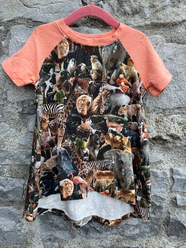 Wild animals raglan tunic  3-4y (98-104cm)