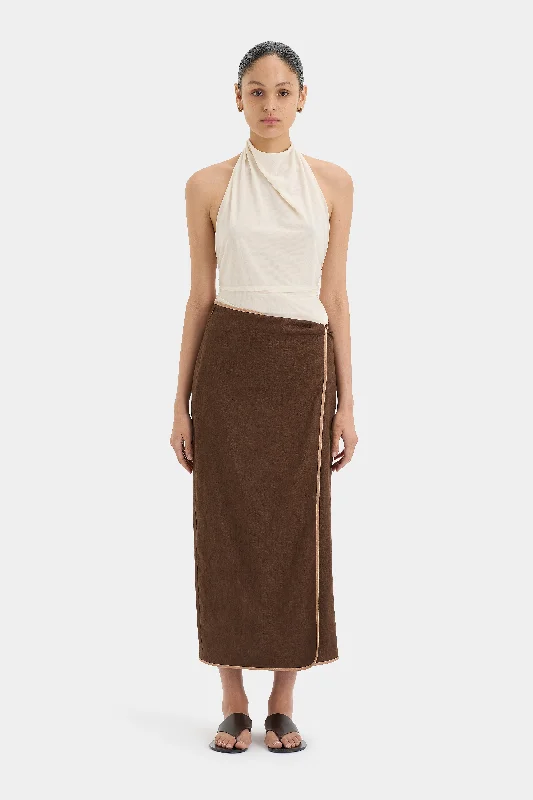 Affogato Twist Midi Skirt