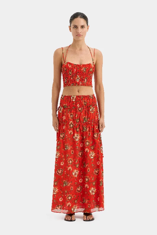 Reyes Gathered Maxi Skirt