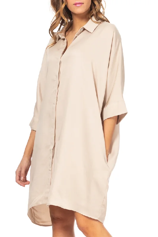 Caddy Beige Shirt Dress