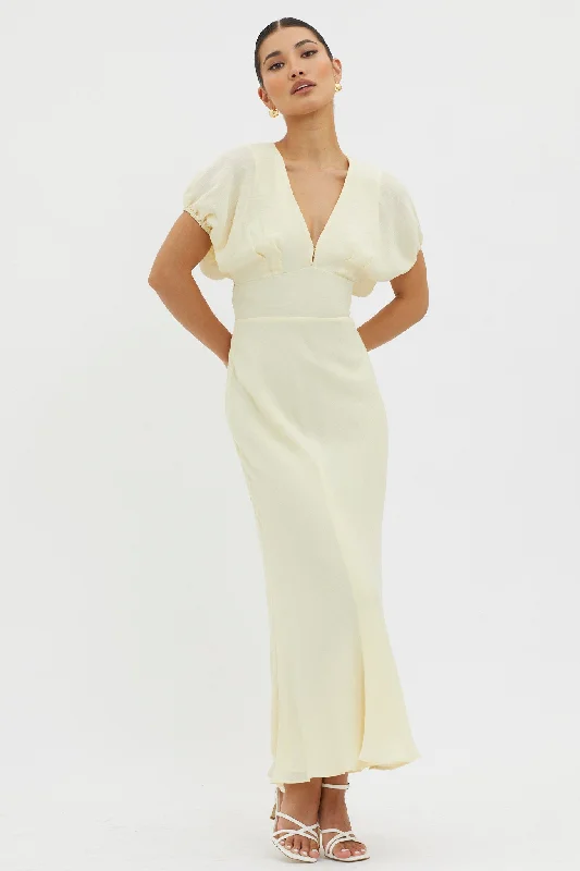 Dare To Live V-Neck Maxi Dress Butter