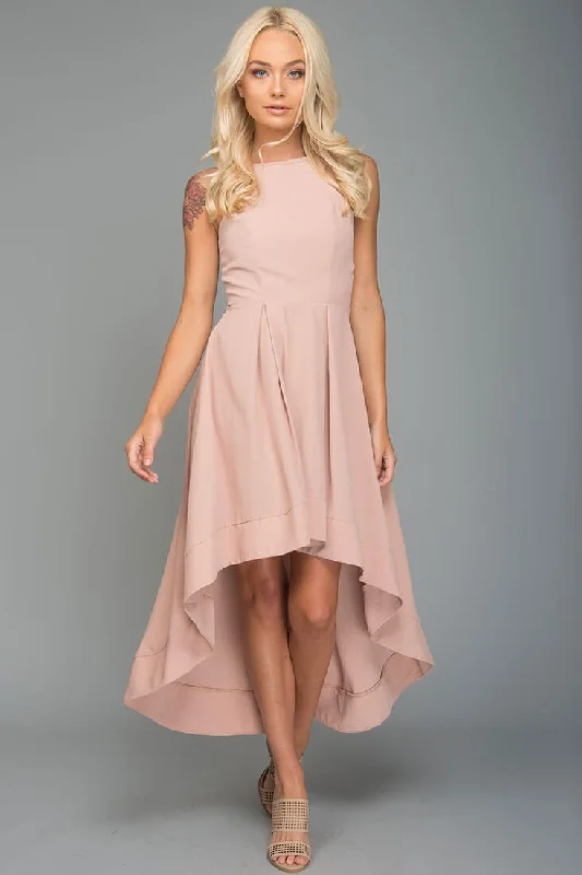 Eliana High-Low Party Dress Blush