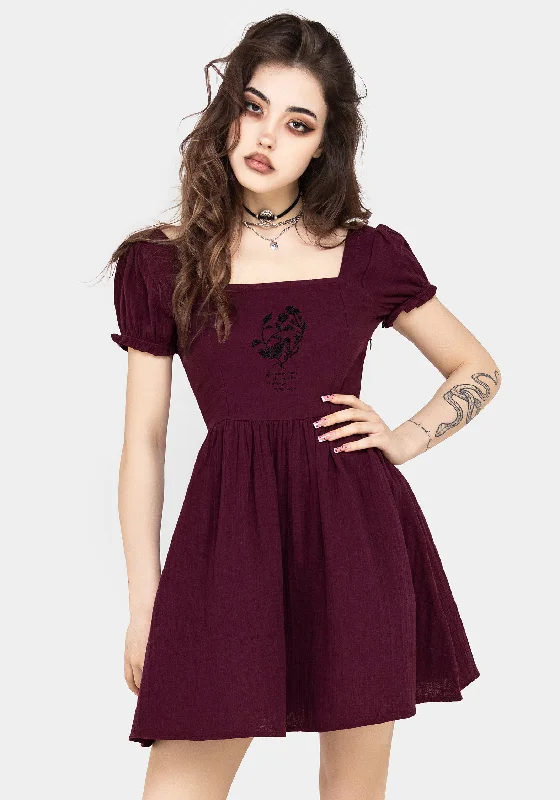 Frances Embroidered Cotton Mini Dress