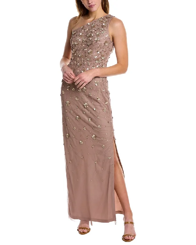Prom dresses with fitted styles for a sleek look-Adrianna Papell Embellished Gown