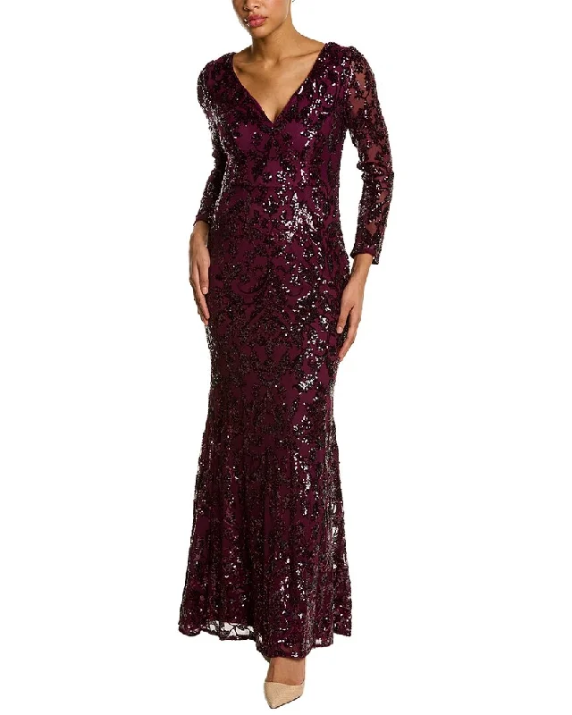 What accessories go with a blue prom dress-Adrianna Papell Mermaid Gown