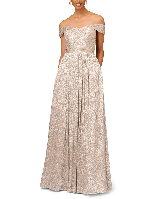 How to accessorize your prom dress-Aidan Mattox Off The Shoulder Gown