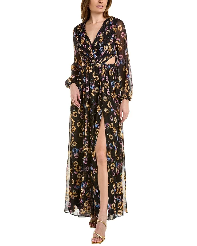 How to make your prom dress stand out-Aidan Mattox Pleated Chiffon Gown