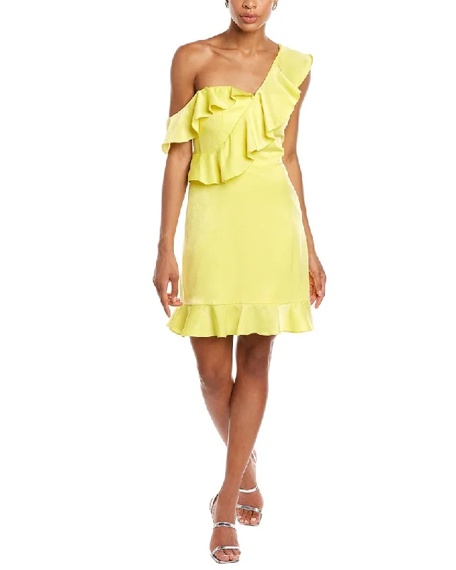 What colors are trending for prom dresses this year-Aidan Mattox Ruffle Cocktail Dress