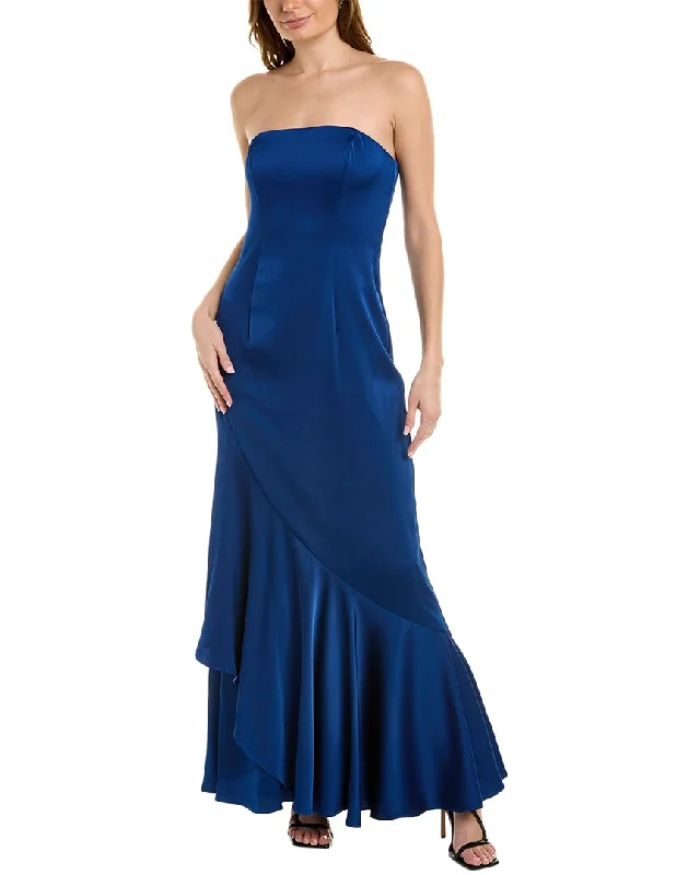 What type of prom dress suits curvy figures-Aidan Mattox Strapless Gown