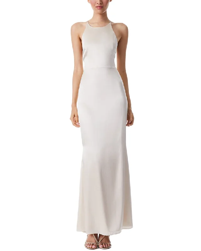 Prom dresses with delicate details for a sophisticated look-alice + olivia Samia Silk-Blend Gown