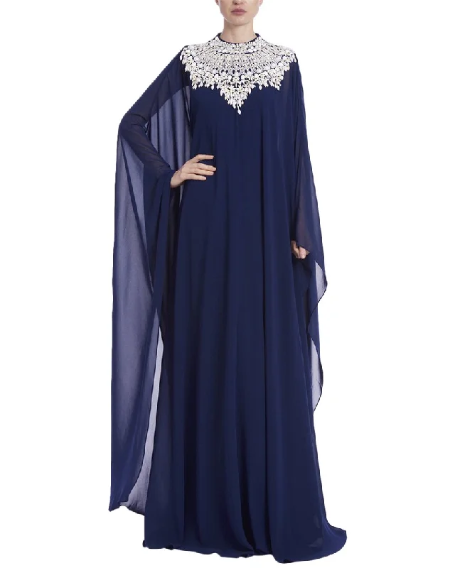 How to make your prom dress stand out-Badgley Mischka Bead Yoke Caftan Gown