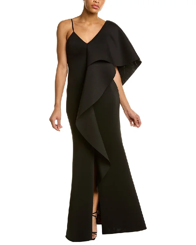 How to make your prom dress look expensive-Badgley Mischka Scuba Ruffle Gown