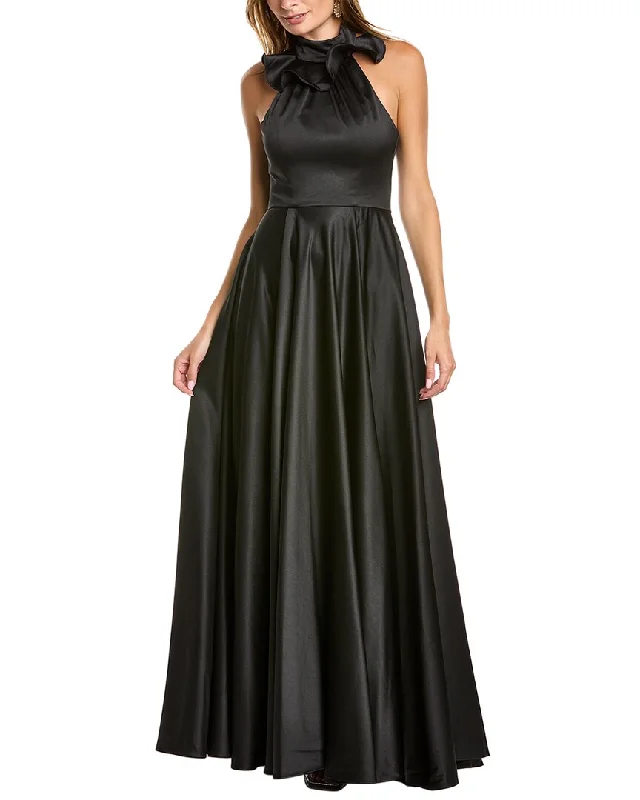 Are metallic prom dresses good for a winter formal-Black by Bariano Tessa Gown