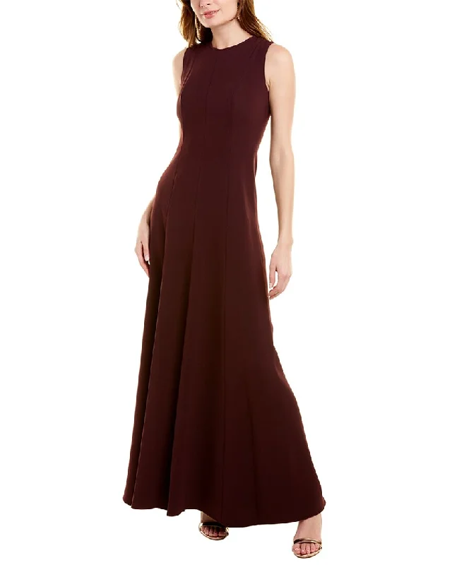 How to pick the best color prom dress-Halston Iris Crepe Gown