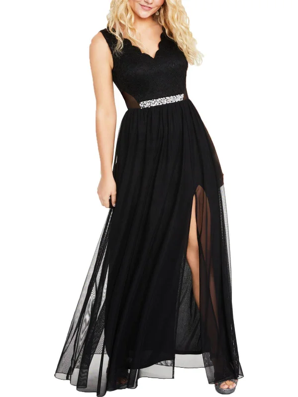 How to make your prom dress stand out-Juniors Womens Lace Embellished Evening Dress How to make your prom dress stand out-Juniors Womens Lace Embellished Evening Dress