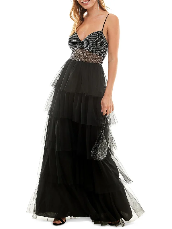 How to pick a prom dress for your skin tone-Juniors Womens Lace Up Back Tiered Evening Dress How to pick a prom dress for your skin tone-Juniors Womens Lace Up Back Tiered Evening Dress