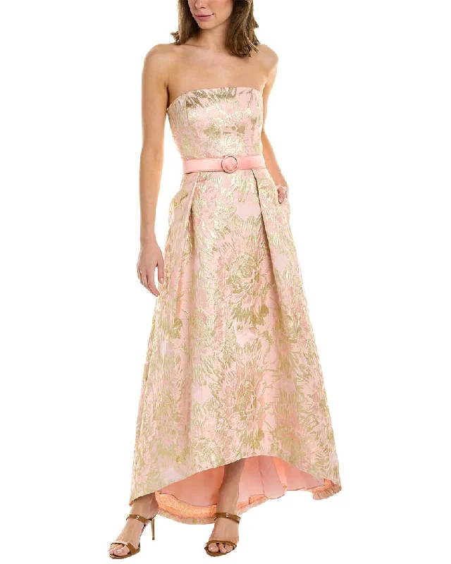 Affordable custom-made prom dresses-Kay Unger Bella High-Low Gown
