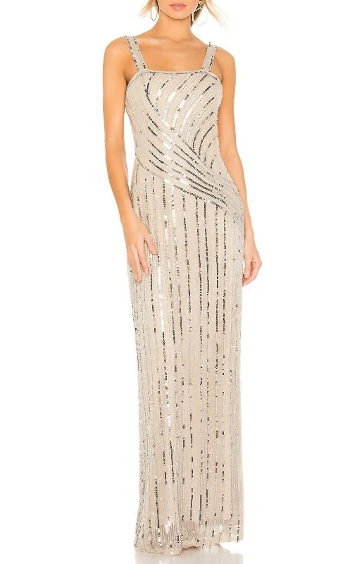 How to choose a prom dress for a winter formal-Lisbeth Gown In Champagne