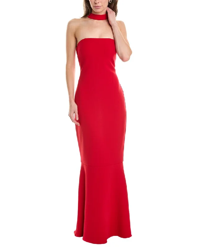 Finding prom dresses with detailed embellishments-Liv Foster Bonded Crepe Gown