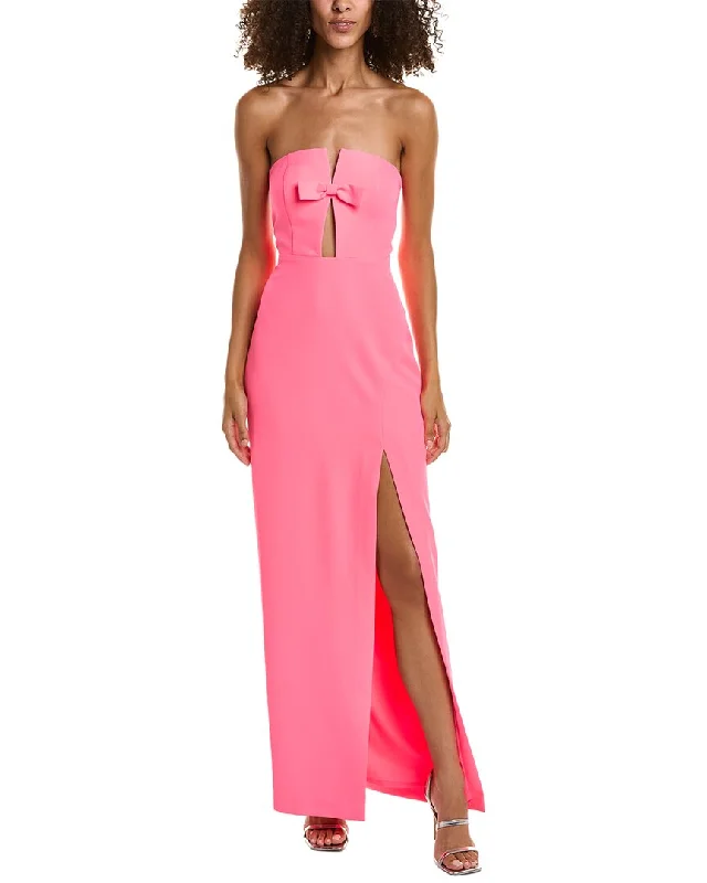 Minimalist prom dresses for a modern look-Liv Foster Crepe Column Gown