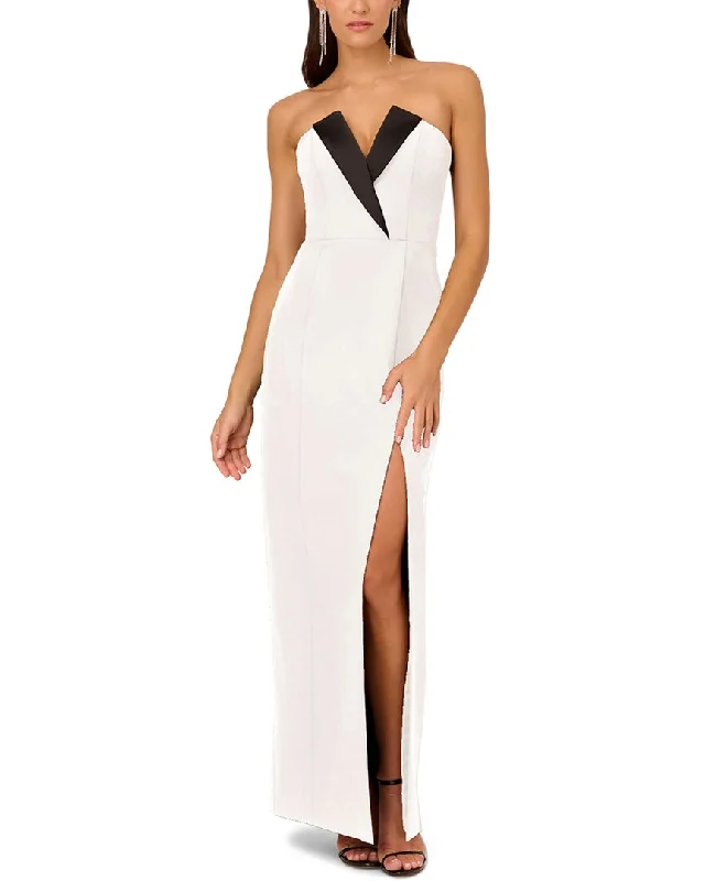 Off-shoulder prom dresses for a formal event-Liv Foster Stretch Crepe Column Gown