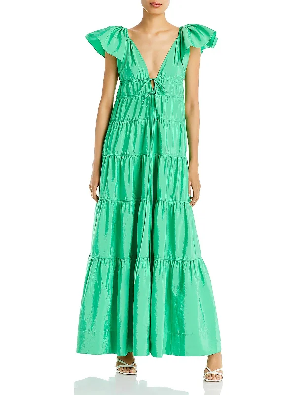 Where to buy prom dresses with free delivery-Luca Womens Ruffle Sleeve Maxi Evening Dress Where to buy prom dresses with free delivery-Luca Womens Ruffle Sleeve Maxi Evening Dress