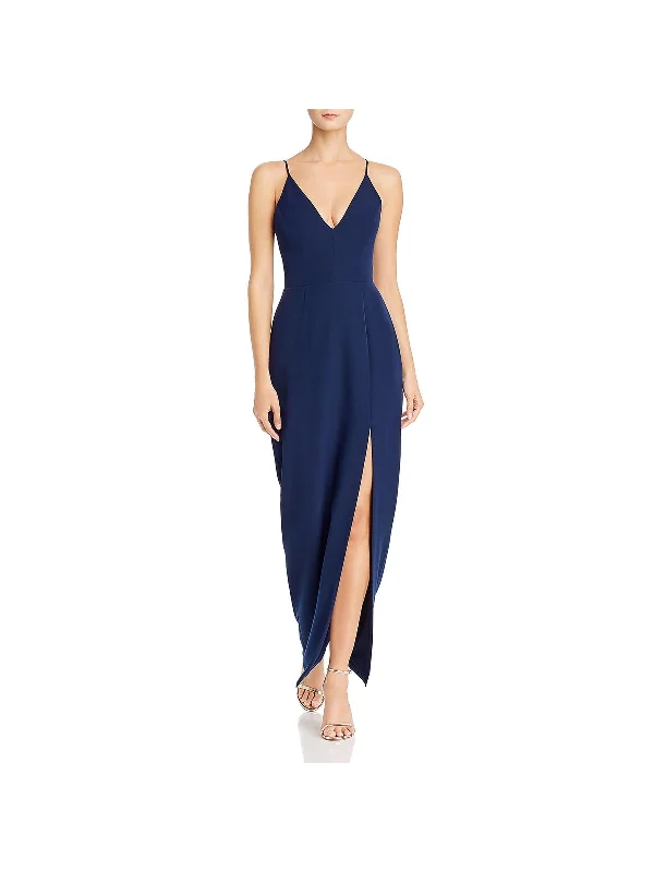 How to choose the perfect prom dress color-Maisle Womens V-Neck Sleeveless Evening Dress