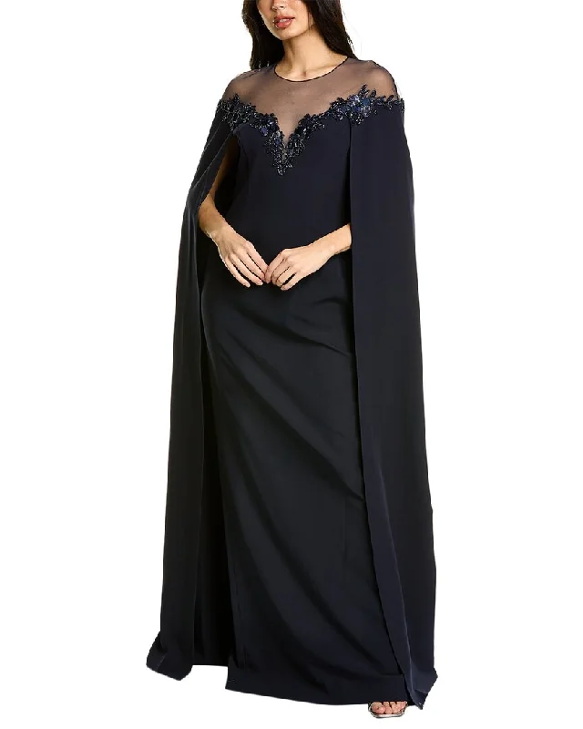 Where to buy prom dresses with free delivery-Marchesa Notte Cape Gown