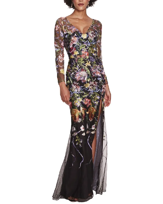 Prom dresses with intricate beading-Marchesa Notte Gown