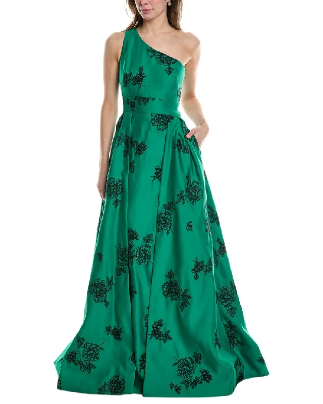What are the best prom dresses for hourglass figures-Marchesa Notte One-Shoulder Heavy Duchess Satin Gown What are the best prom dresses for hourglass figures-Marchesa Notte One-Shoulder Heavy Duchess Satin Gown