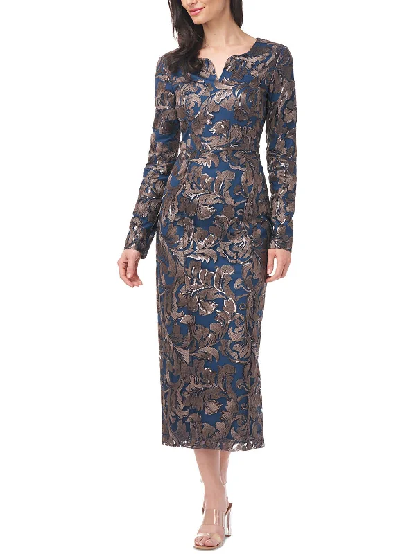 Choosing a prom dress based on your personality-Margaux Womens Sequined Midi Evening Dress Choosing a prom dress based on your personality-Margaux Womens Sequined Midi Evening Dress