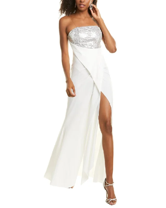 Prom dresses for curvy women-Michele Laperle Sequin Gown