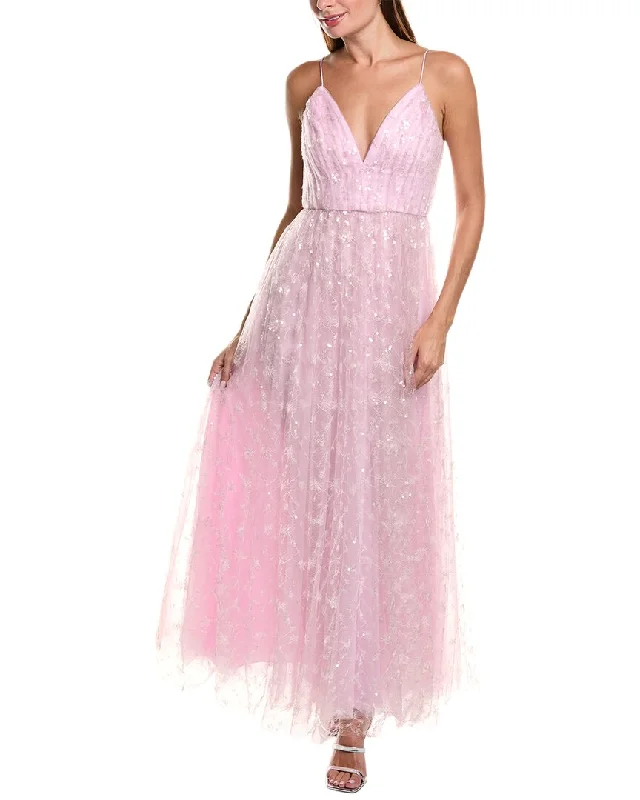 Classic prom dresses with lace details-ML Monique Lhuillier Layla Lace Gown