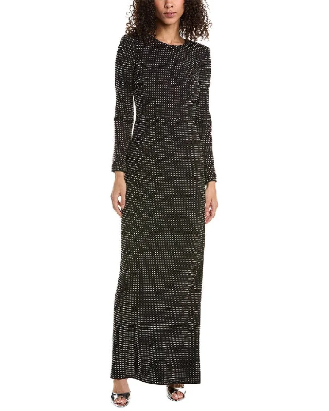 Prom dresses with matching accessories-ML Monique Lhuillier Lorelei Crystal Net Gown
