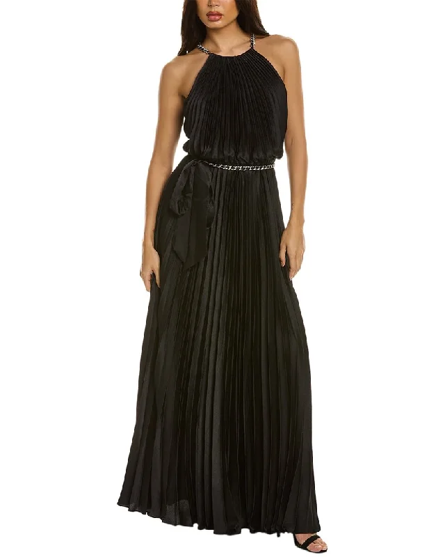 Should you go for a classic or trendy prom dress-ML Monique Lhuillier Satin Gown
