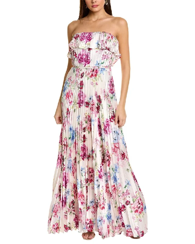 Prom dress trends to follow this season-ML Monique Lhuillier Strapless Satin Gown