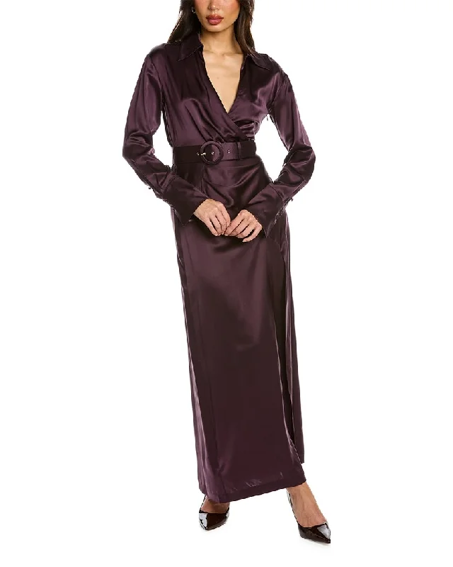 How to match your prom dress with the right makeup-Nicholas Electra Collar Silk Gown
