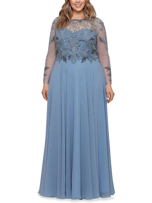 How to style your prom dress with a clutch-Plus Womens Mesh Embellished Evening Dress How to style your prom dress with a clutch-Plus Womens Mesh Embellished Evening Dress